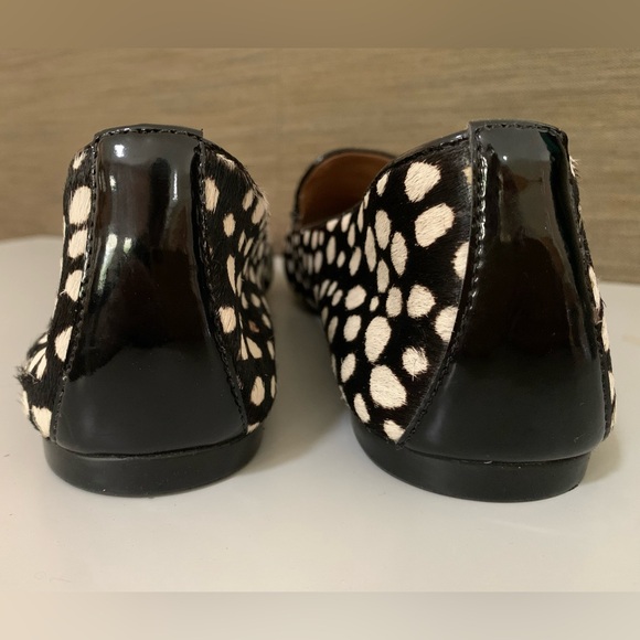 FS/NY French Sole New York Cowhide Flats Size 8, like new loafers animal print - Picture 4 of 8